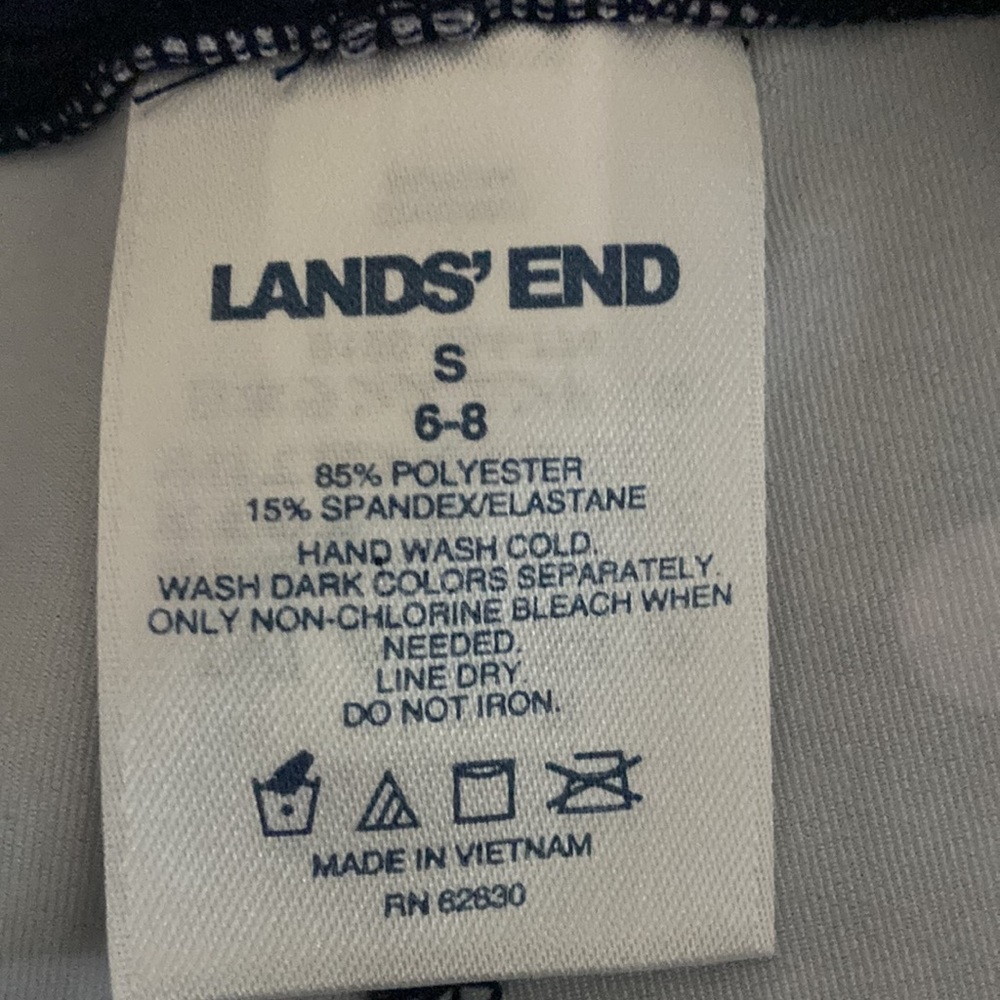 Lands End women’s beach pants NWOT navy polka dots - Picture 2 of 2